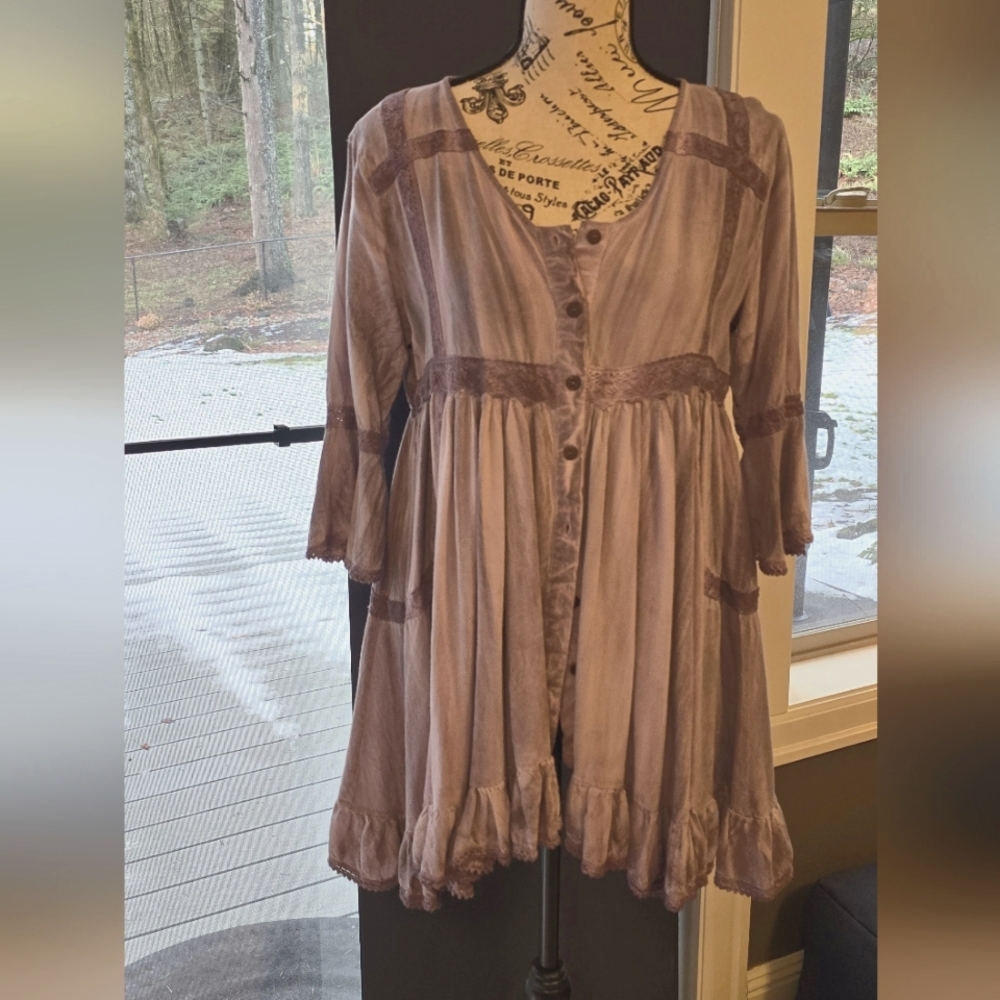 Boho style lavender top